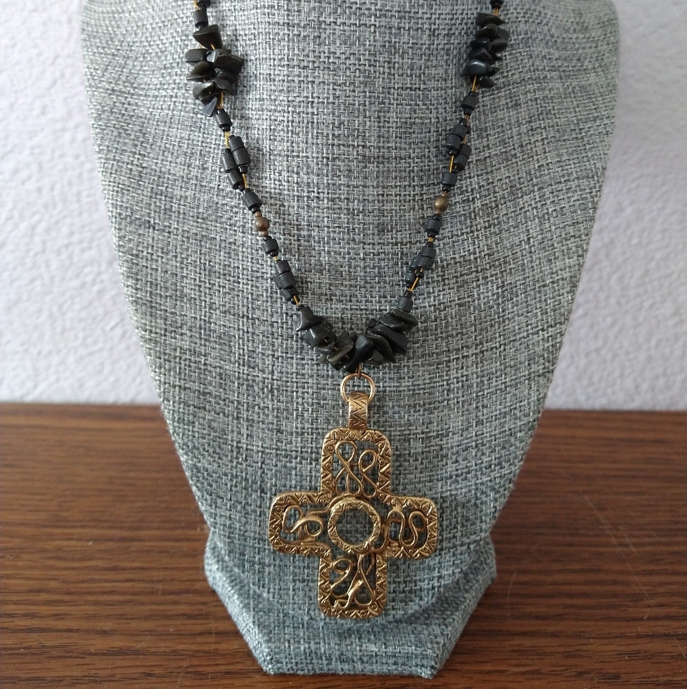 Beaded Cross Necklace